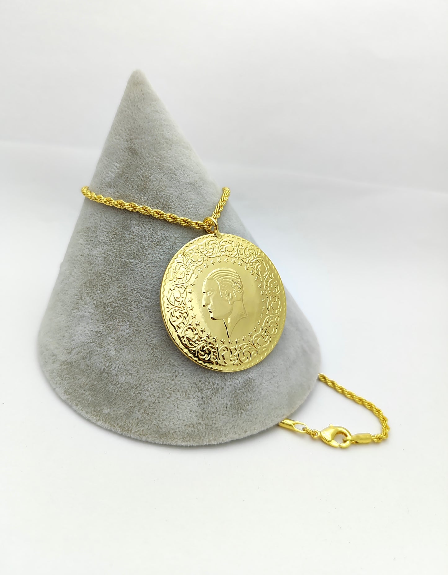 Gremse Kette 22 k vergoldet