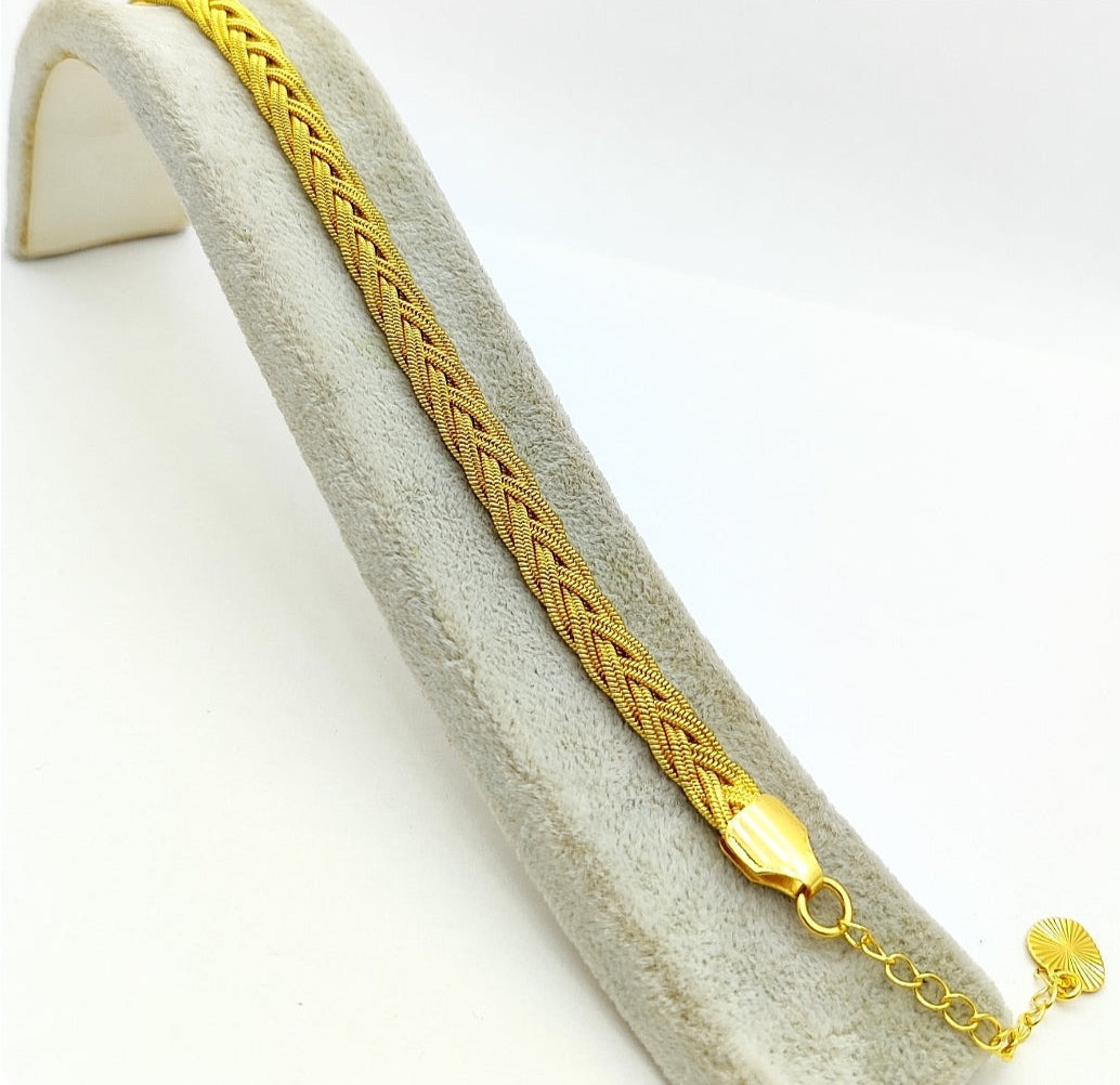 Hasir Armband dünn 22 karat vergoldet