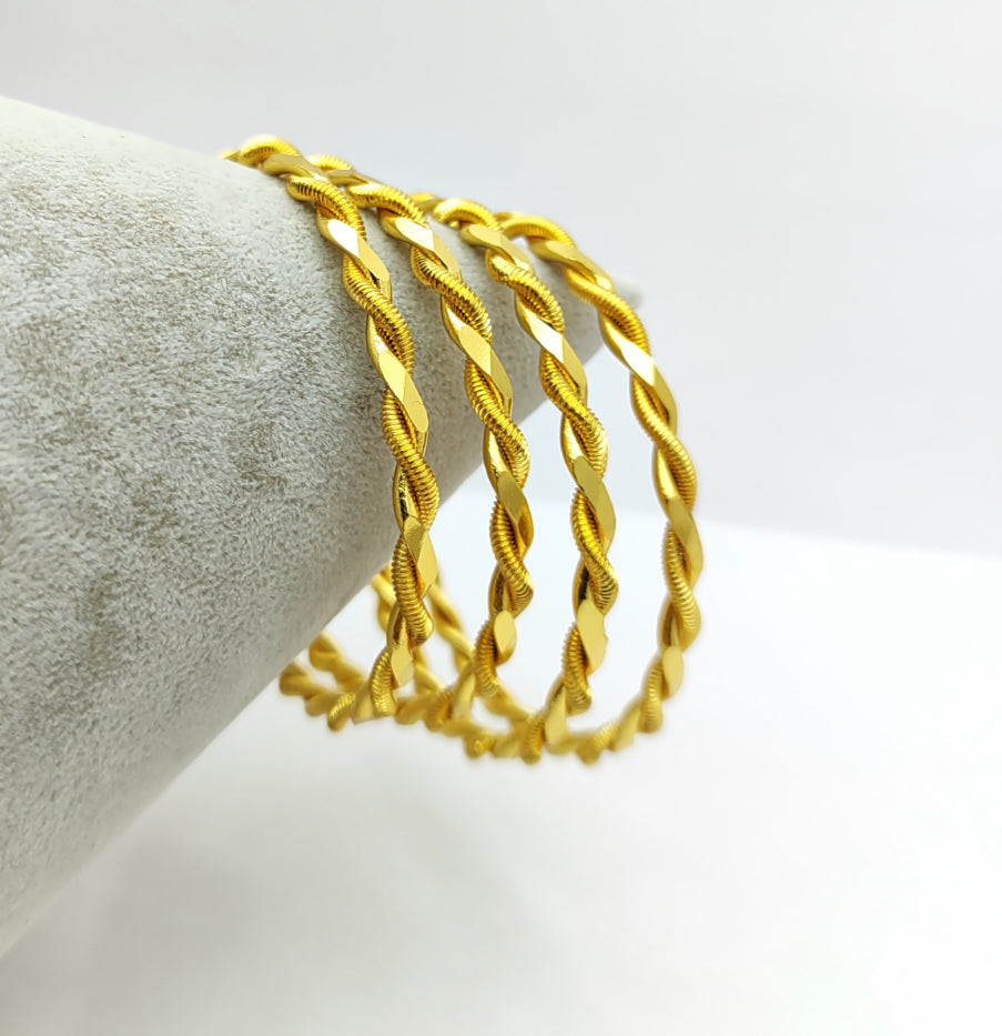 2li Burma Bilezik Breit Armreifen 22 karat vergoldet