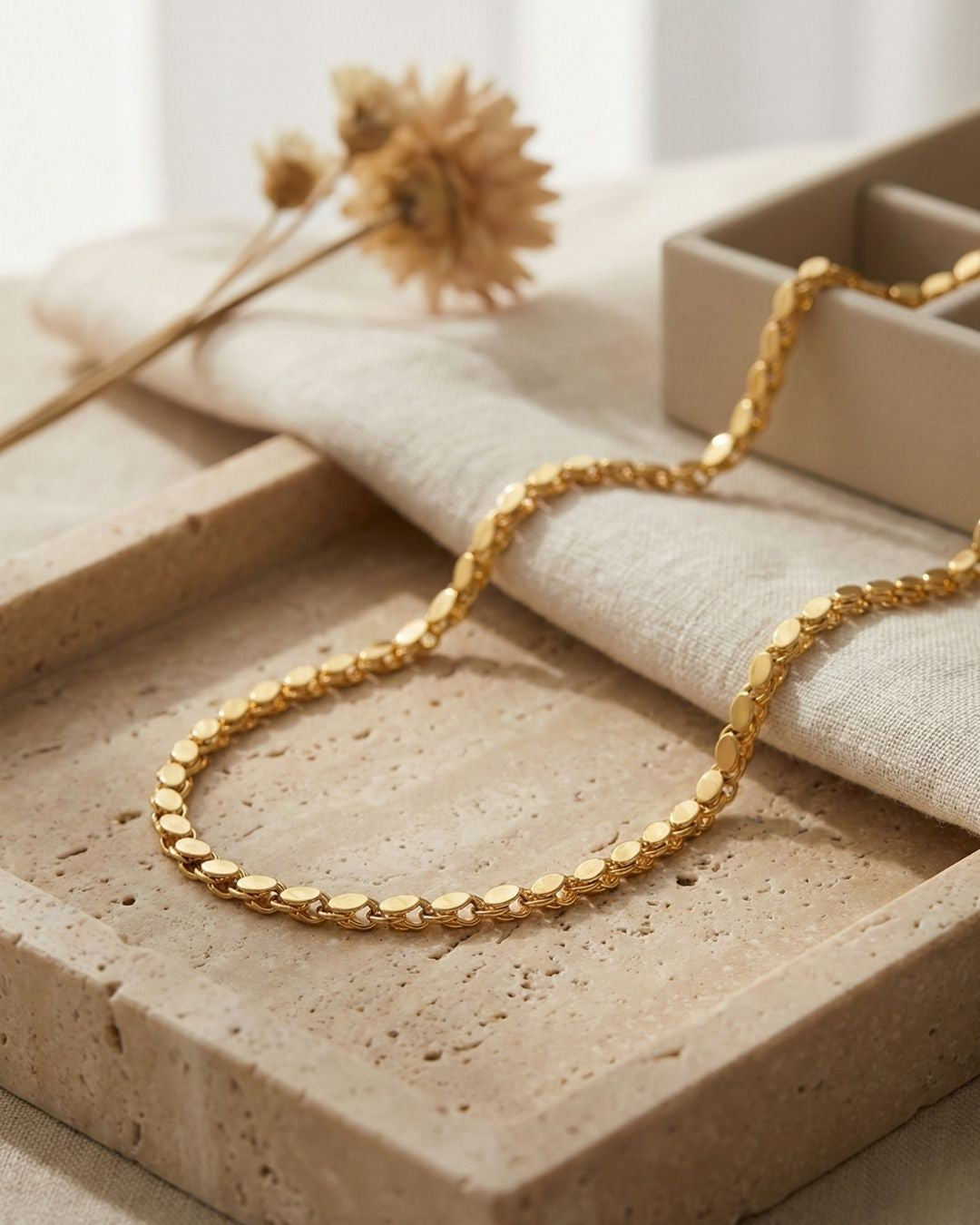 Pullu Kette 200cm 22k vergoldet