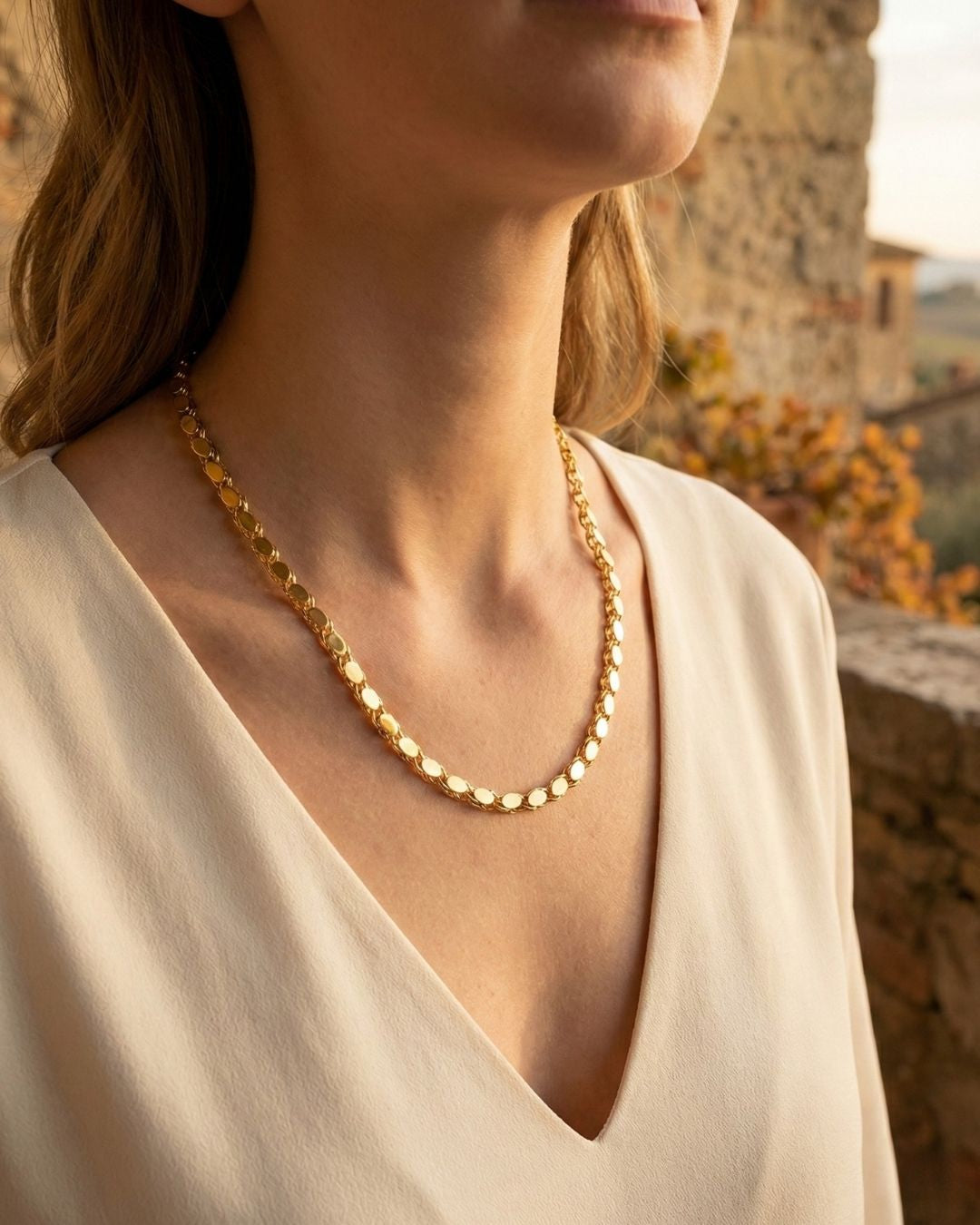 Pullu Kette 200cm 22k vergoldet