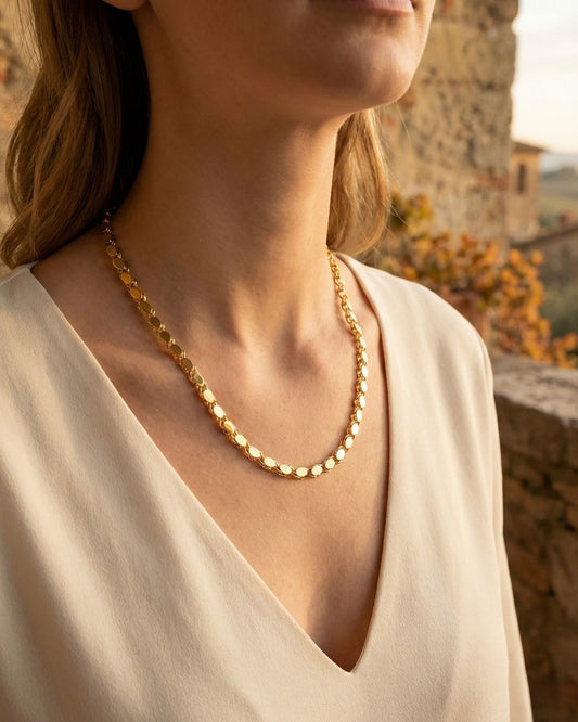 Pullu Kette 200cm 22k vergoldet