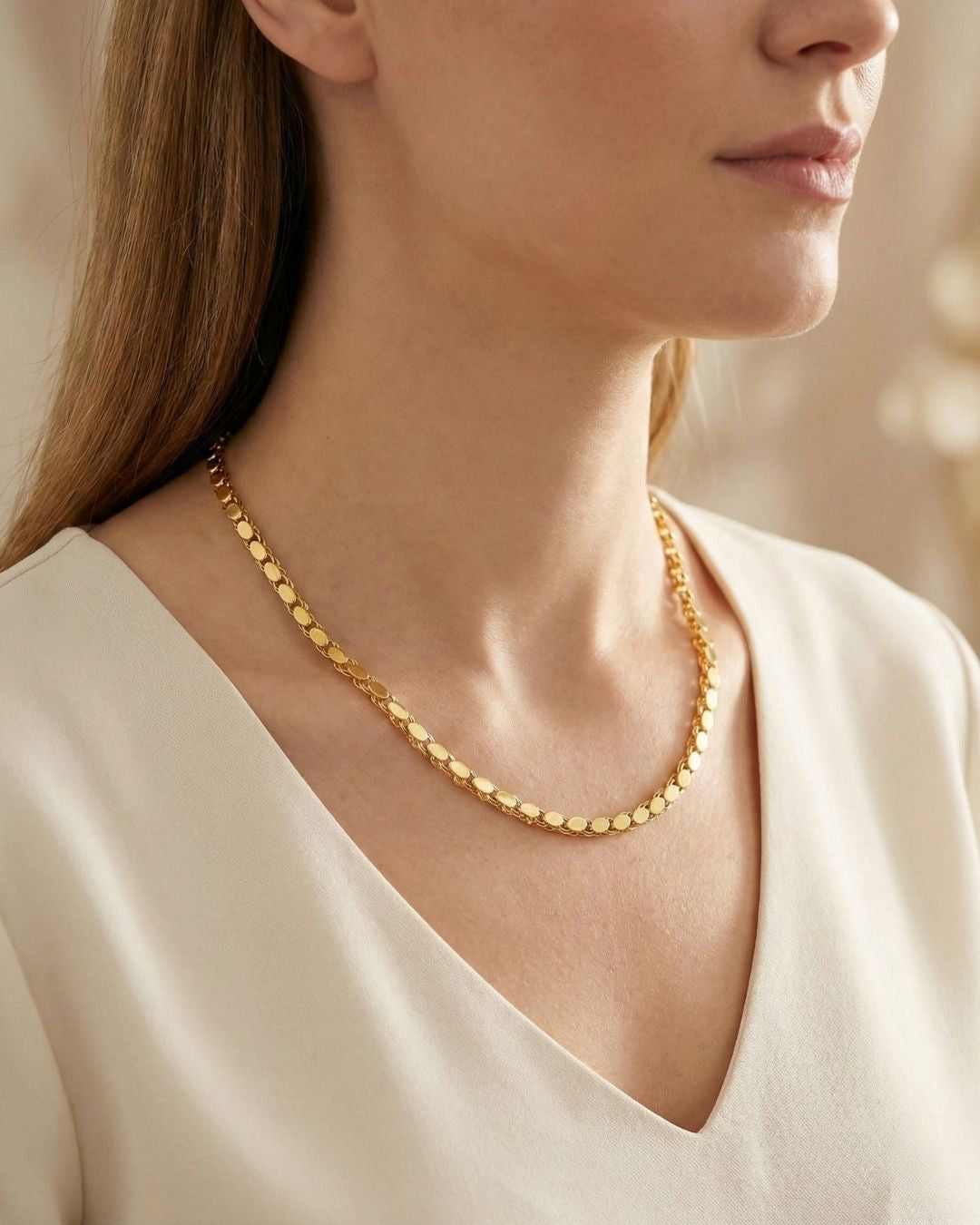 Pullu Kette 200cm 22k vergoldet