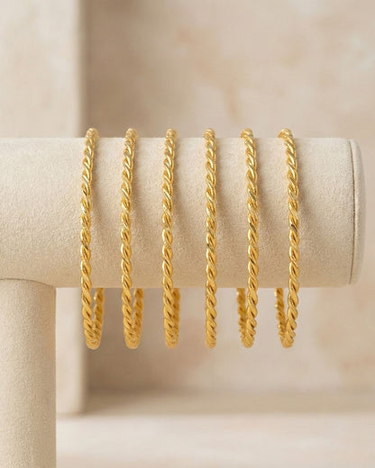 2li Burma Armreifen 22 k vergoldet