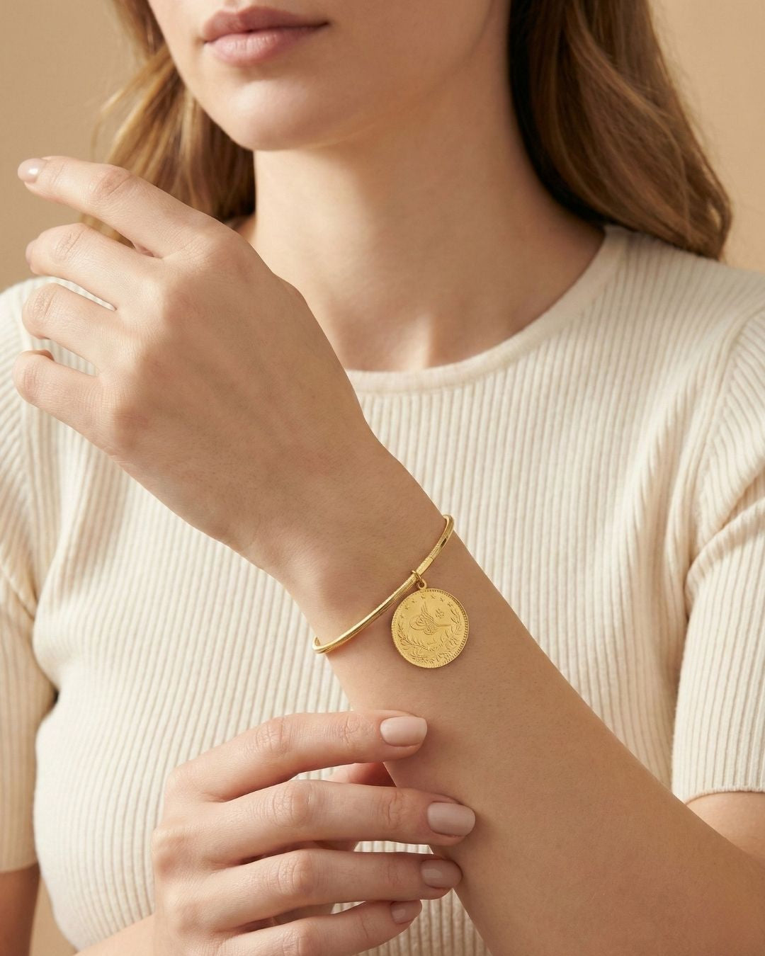 Ajda Armreifen mit Resat 22 k vergoldet