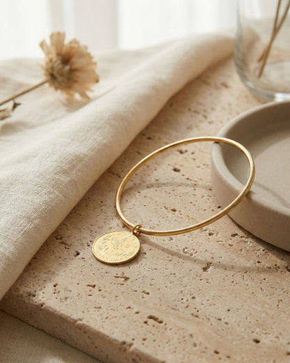 Ajda Armreifen mit Resat 22 k vergoldet