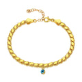 Armband mit Nazar-Perlen und Gerste / 925 SILBER