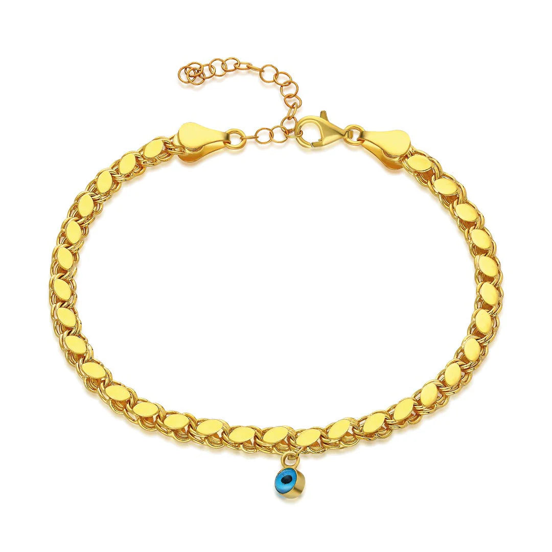 Armband mit Nazar-Perlen und Gerste / 925 SILBER