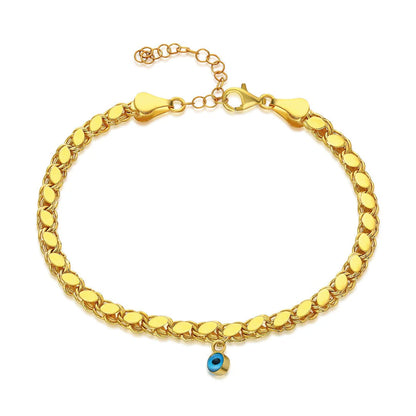 Armband mit Nazar-Perlen und Gerste / 925 SILBER