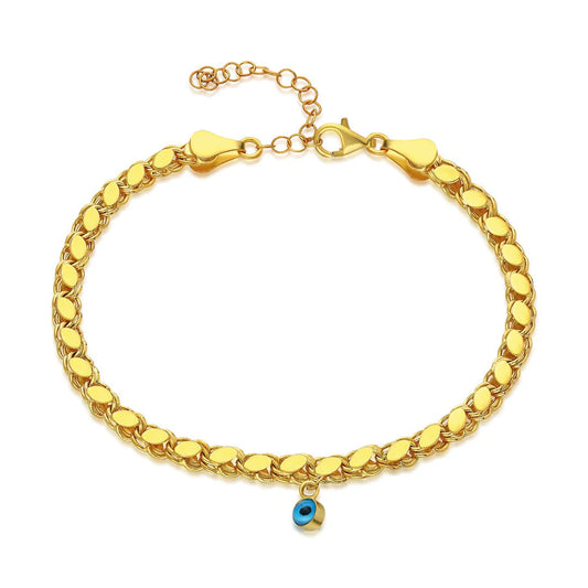 Armband mit Nazar-Perlen und Gerste / 925 SILBER