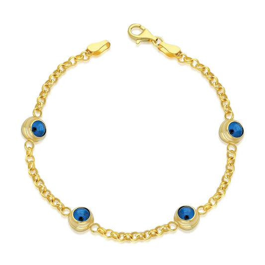 Vierfaches Nazar Armband / 925 SILBER