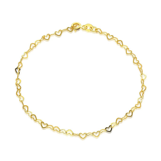 Herzförmiges Kettenarmband / 925 SILBER