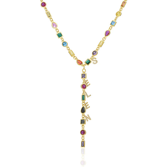 Rainbow Y Necklace / 925 SILBER