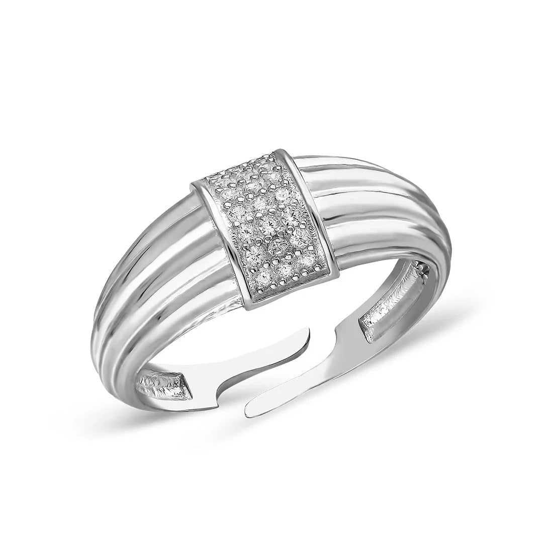 Ring mit dickem Stein / 925 SILBER