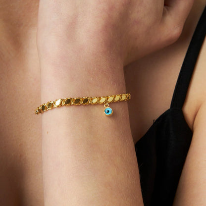Armband mit Nazar-Perlen und Gerste / 925 SILBER