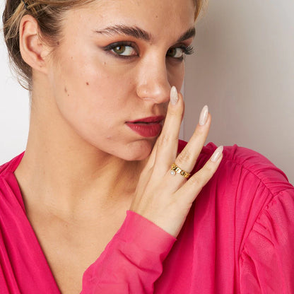 Perlen Anhänger Ring / 925 SILBER