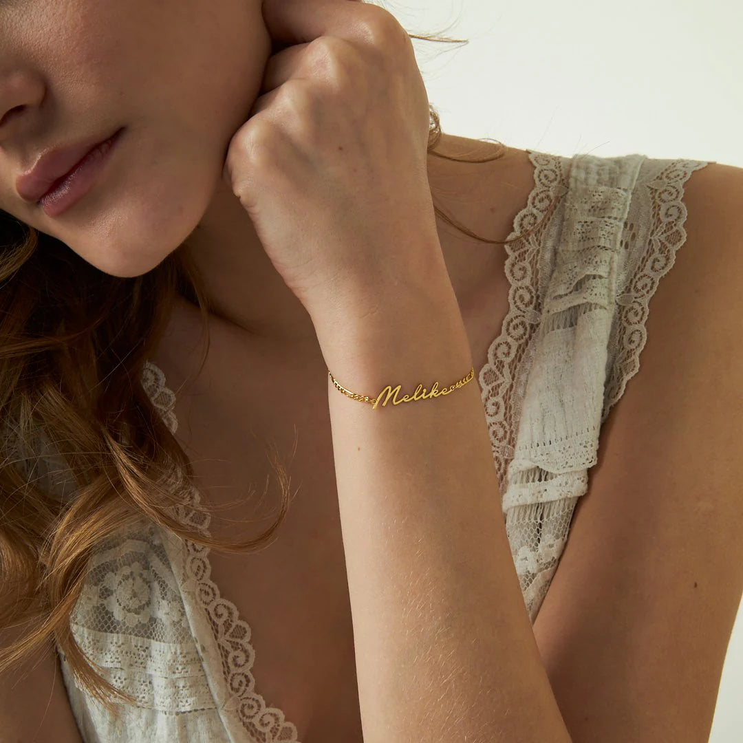 Signatur Armband 925 Silber / Gold