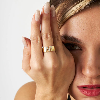 Schmetterling-Ring mit Details / 925 SILBER