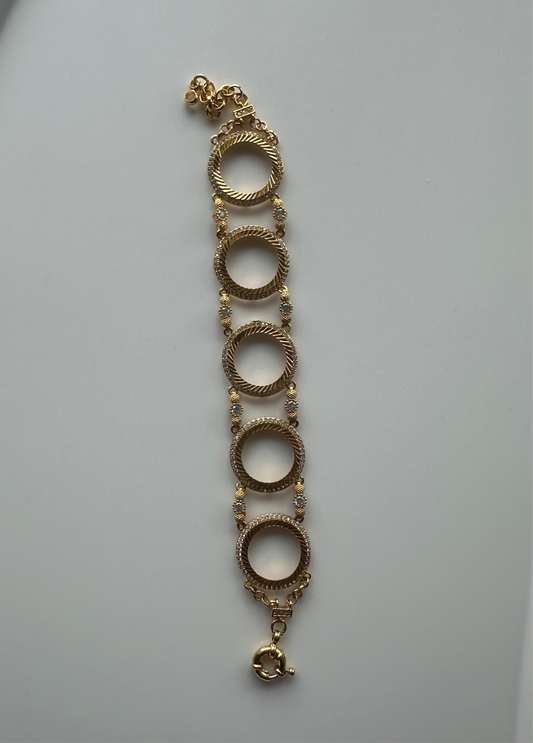 5er Ceyrek Armband 22 karat vergoldet