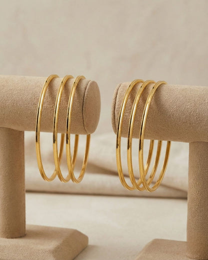 6x Ajda Armreifen 22 k vergoldet