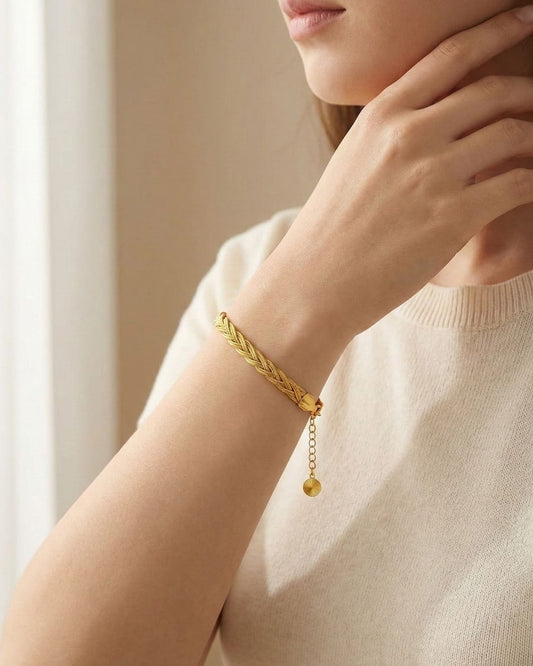 Hasir Armband dünn 22 karat vergoldet