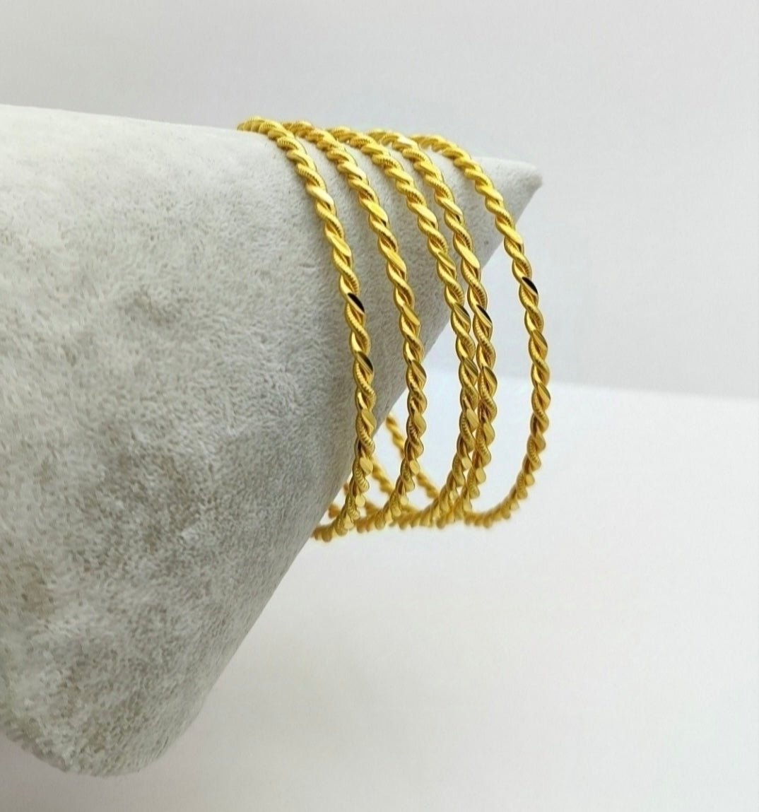 2li Burma Armreifen 22 k vergoldet