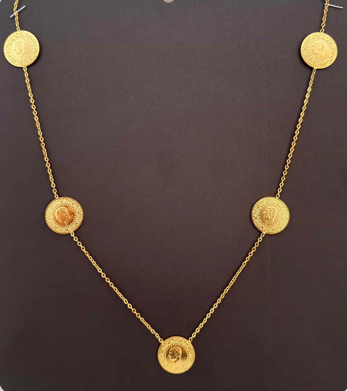 5 er Ceyrek Kette 22 k vergoldet