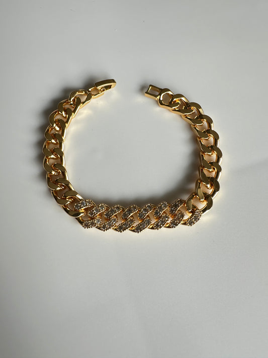 Stein Armband 22 karat vergoldet