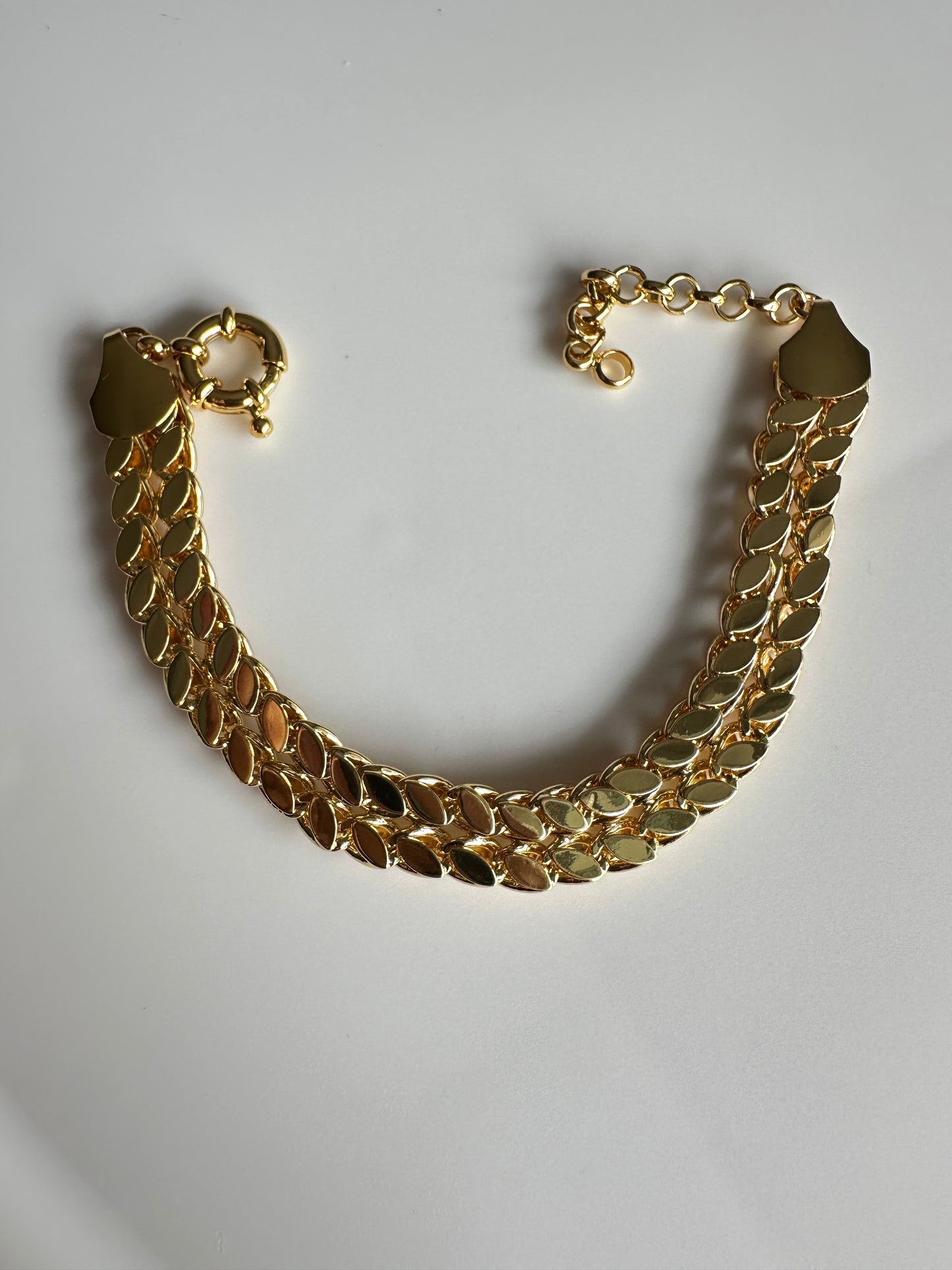 Pullu doppelt Armband 22 karat vergoldet
