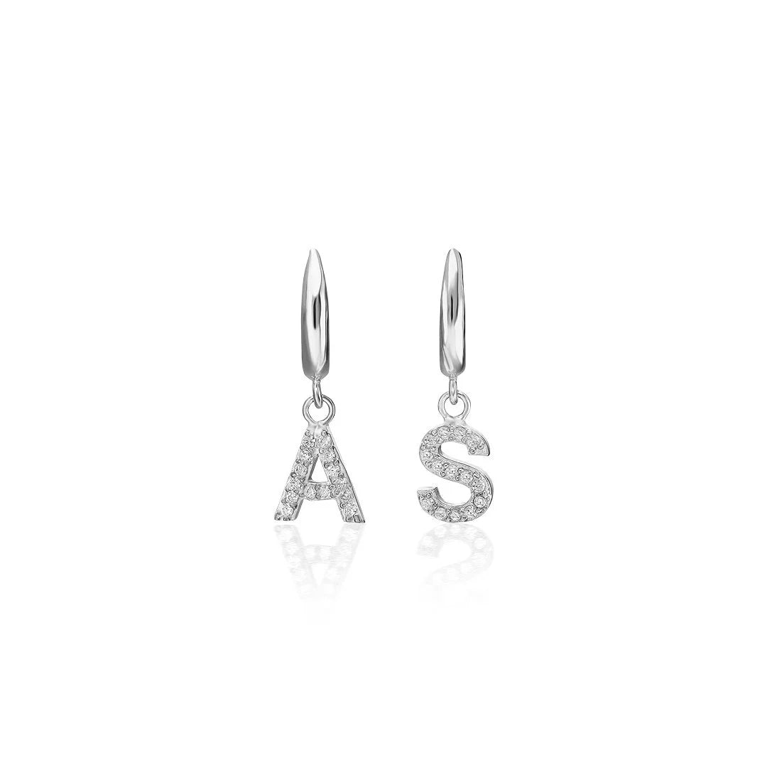 Glitzernde Steine Ohrringe / 925 SILBER
