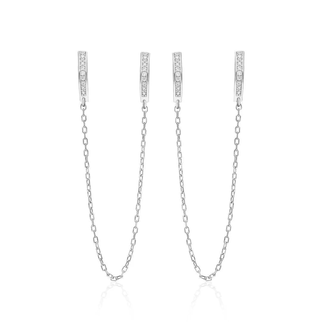 Steinkette Ohrringe / 925 SILBER