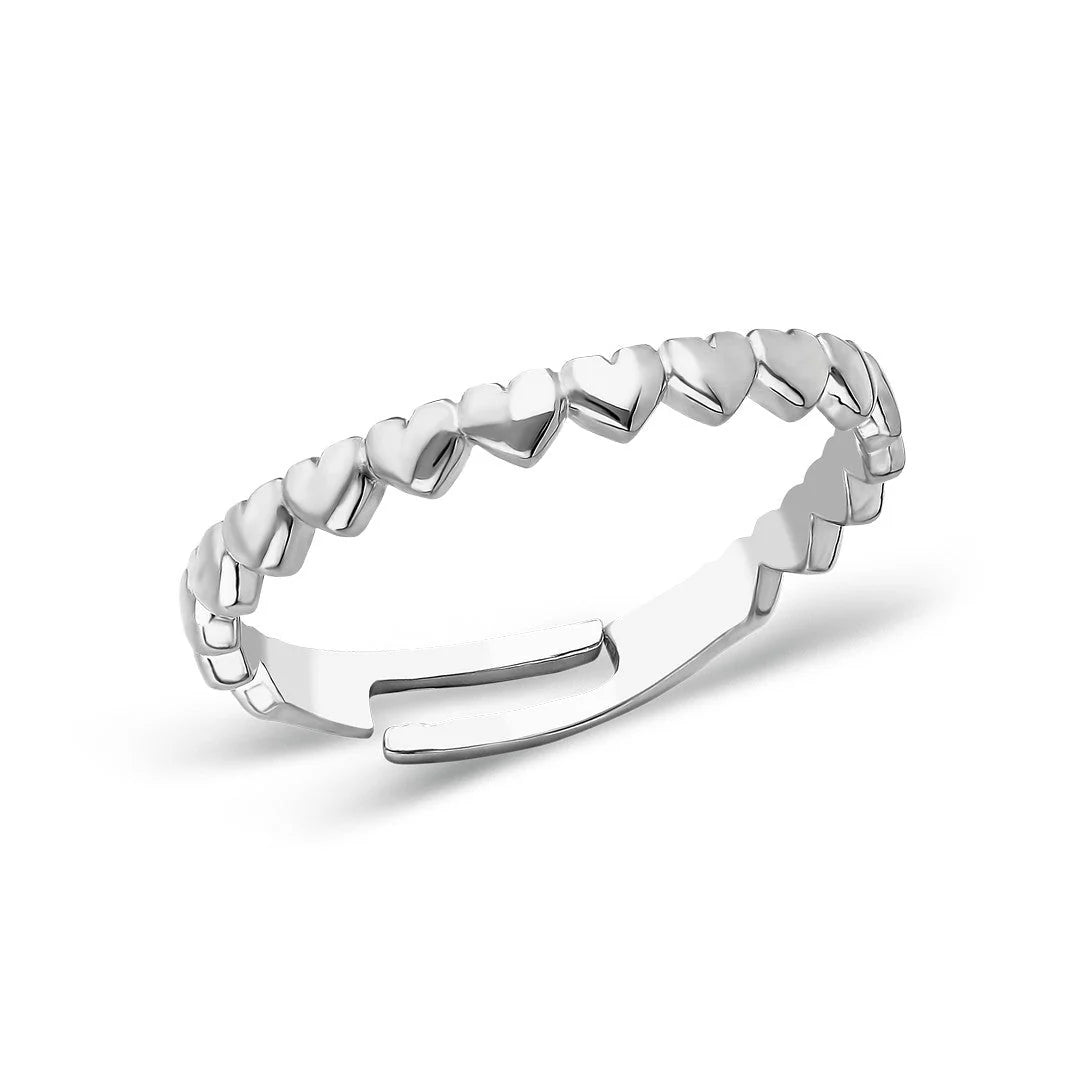 Herz Reihenring / 925 SILBER