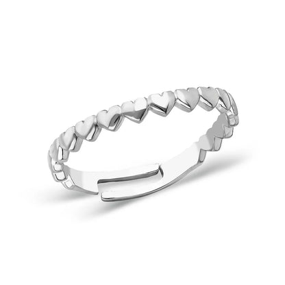 Herz Reihenring / 925 SILBER